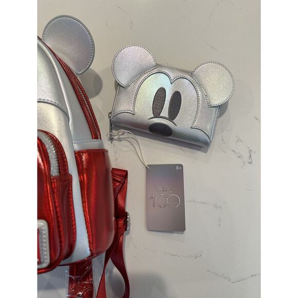 Loungefly Disney 100 Platinum‎ Mickey Mouse Cosplay Mini Backpack and Wallet Loungefly Disney 100 Platinum Mickey Mouse Cosplay Mini  main image 3